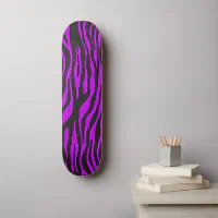 purple zebra print walls