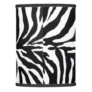 Zebra printed lamp cover