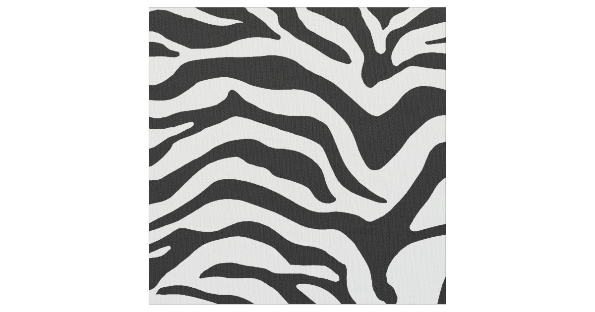 Zebra printed stripe fabric | Zazzle.com