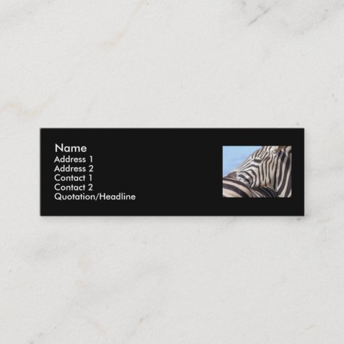 Zebra Profile Card Business Card Template