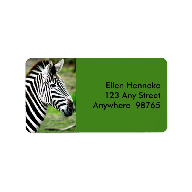 Zebra Profile Label (Front)