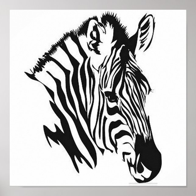 Zebra profile Poster (Front)