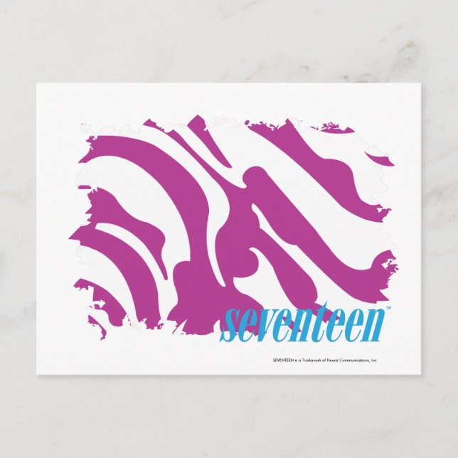 Zebra Purple 3 Postcard (Front)