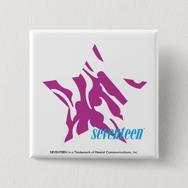 Zebra Purple 4 Pinback Button (Front)