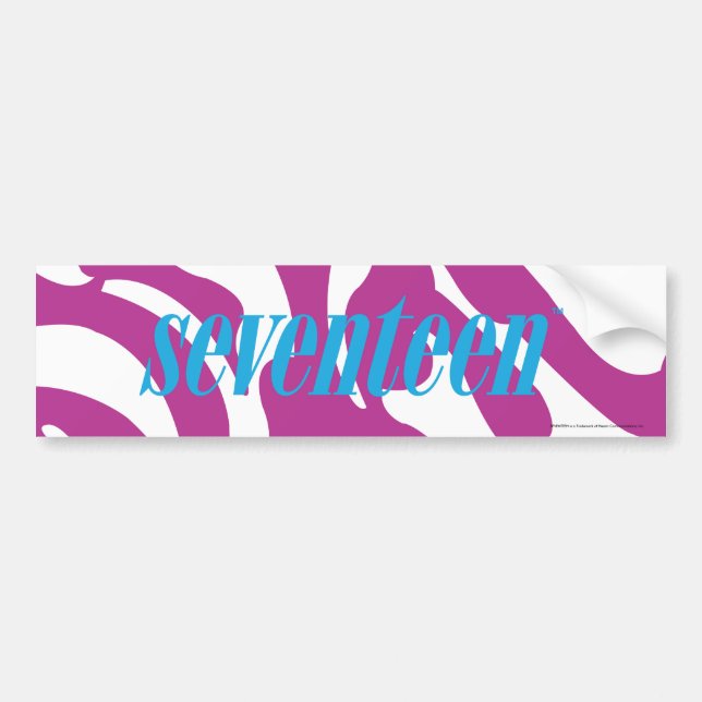 Zebra Purple Bumper Sticker (Front)