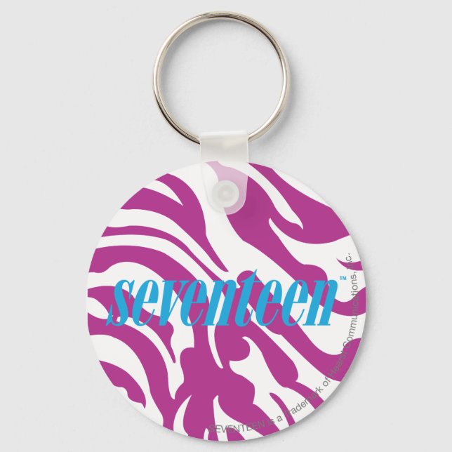 Zebra Purple Keychain (Front)