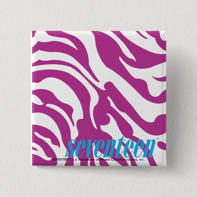 Zebra Purple Pinback Button (Front)