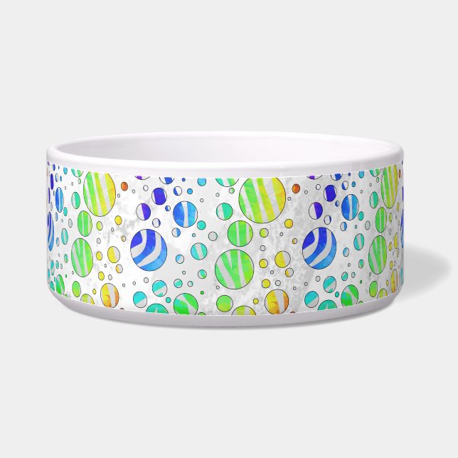 Zebra Rainbow and White Print Bowl (Right)