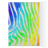 Zebra Rainbow and White Print Cards (Inside (Left))