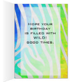 Zebra Rainbow and White Print Cards (Inside (Right))