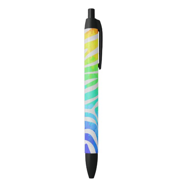 Zebra Rainbow and White Print Pen (Bottom (Vertical))