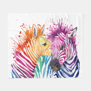 Zebra Rainbow Blanket