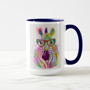 Zebra Rainbow Splash Mug