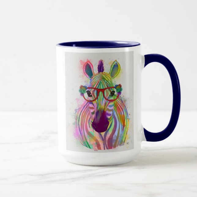Zebra Rainbow Splash Mug (Right)