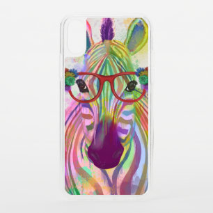 Zebra Rainbow Splash iPhone XS Case