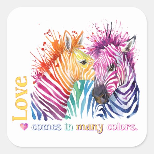 Zebra Rainbow Sticker