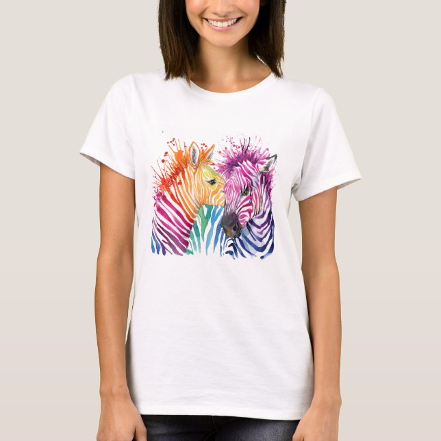 Zebra Rainbow T-Shirt (Front)