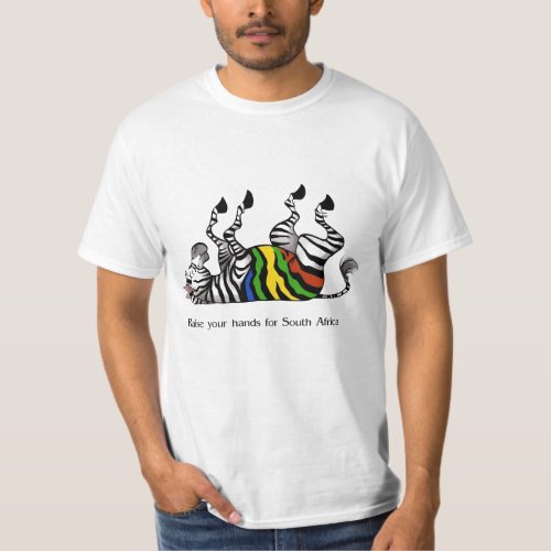 Zebra raise your hands for south africa soccer T_Shirt