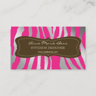 Zebra Raspberry Chocolate business cards
