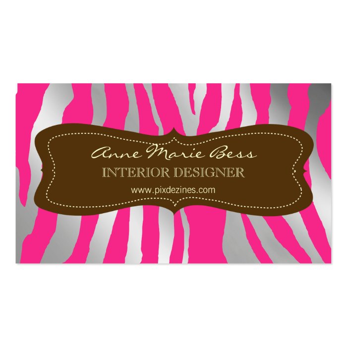 Zebra Raspberry Chocolate  business cards