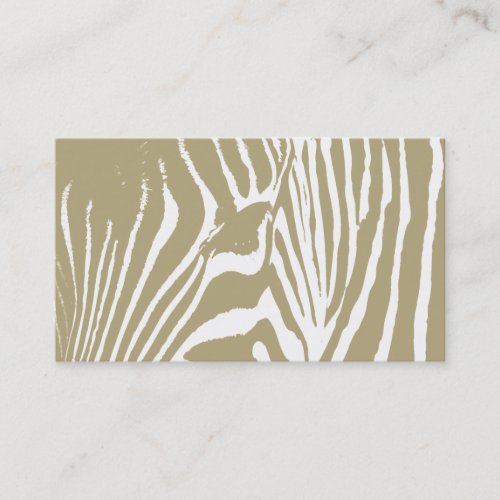 ZEBRA REGENCY in GOLD &amp; WHITE Business Card Templates