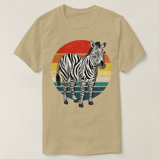 Zebra Retro Vintage T-Shirt (Design Front)