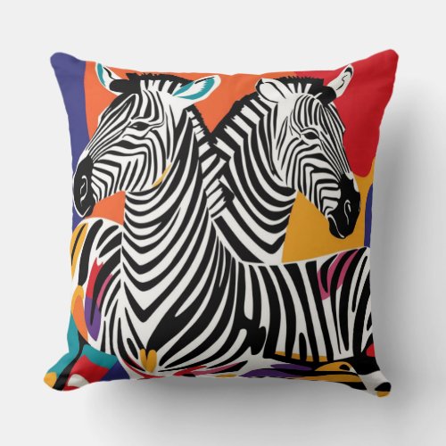 Zebra Reversable Pattern Throw Pillow