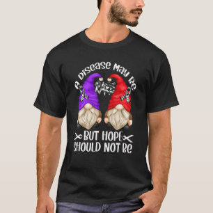 Zebra Ribbon Awareness Gnome Support Rare Awarenes T-Shirt