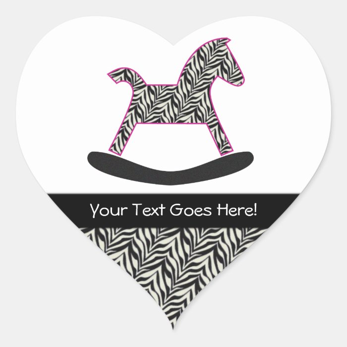 Zebra Rocking Horse Message Stickers