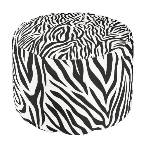 Zebra Round Pouf 20 x 135 x 135