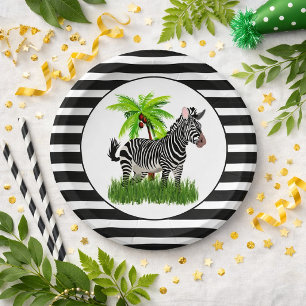 Zebra Safari Animal Party Paper Plates