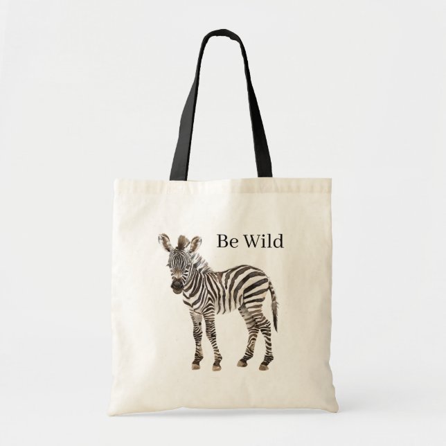 Zebra Safari Animals Tote Bag (Front)