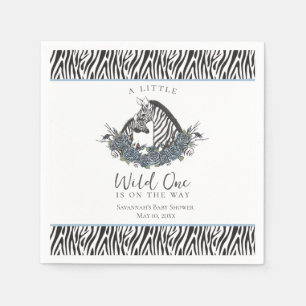 Zebra Safari Baby Boy Shower Little Wild One Party Napkins