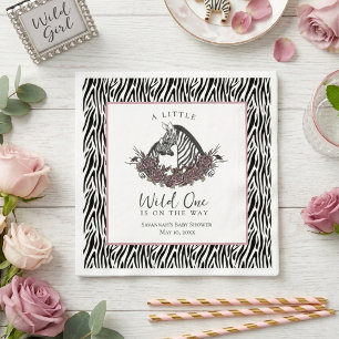 Zebra Safari Baby Shower Little Wild One Party Napkins