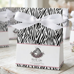 Zebra Safari Baby Shower Little Wild One Triangle Favor Boxes