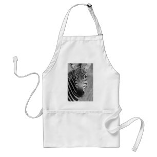 Zebra Safari Cute African Classy Stripes Adult Apron