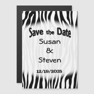 Zebra Save the Date Magnetic Invitation