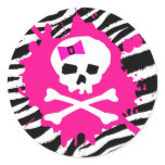 Zebra Scene Kid Skull Stickers