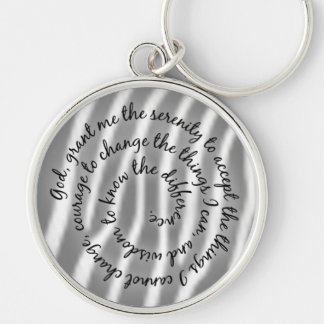 Zebra Serenity Prayer Keychain