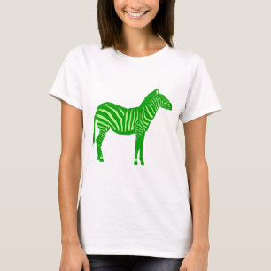 Zebra - Shades of Lime Green T-Shirt