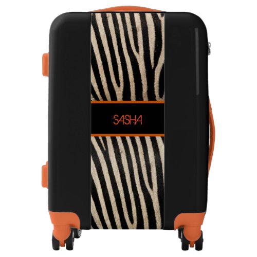 Zebra Skin Animal Faux Fur Pattern Personalized Luggage