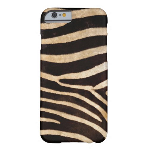 Zebra Skin Animal Print in Black and Natural Barely There iPhone 6 Case