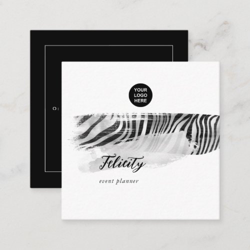 Zebra Skin Brush Strokes Business Card