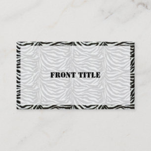 Zebra Skin Camouflage Texture Business Card
