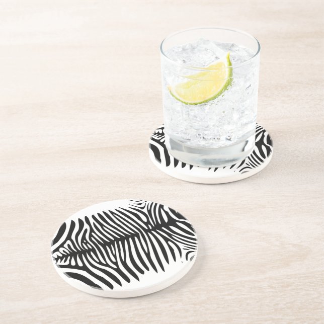 Zebra Skin Drink Coaster (Side)