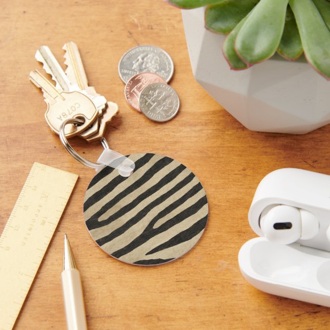 Zebra Skin Keychain (Desk)