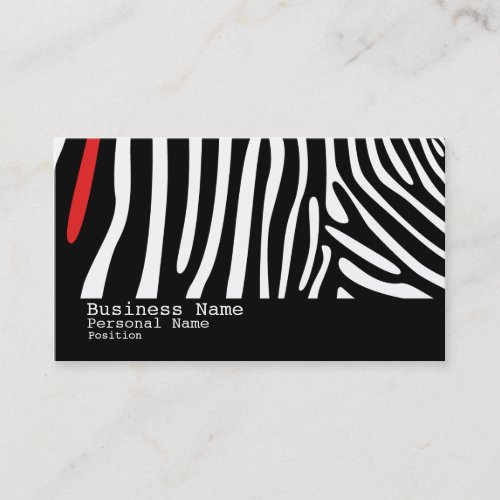 Zebra Skin Modern Cool Style Business Card