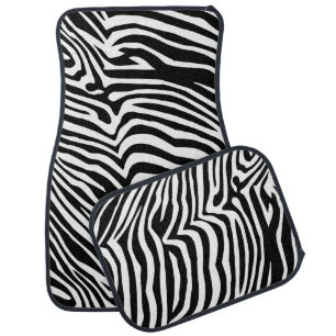 Zebra skin pattern car mat