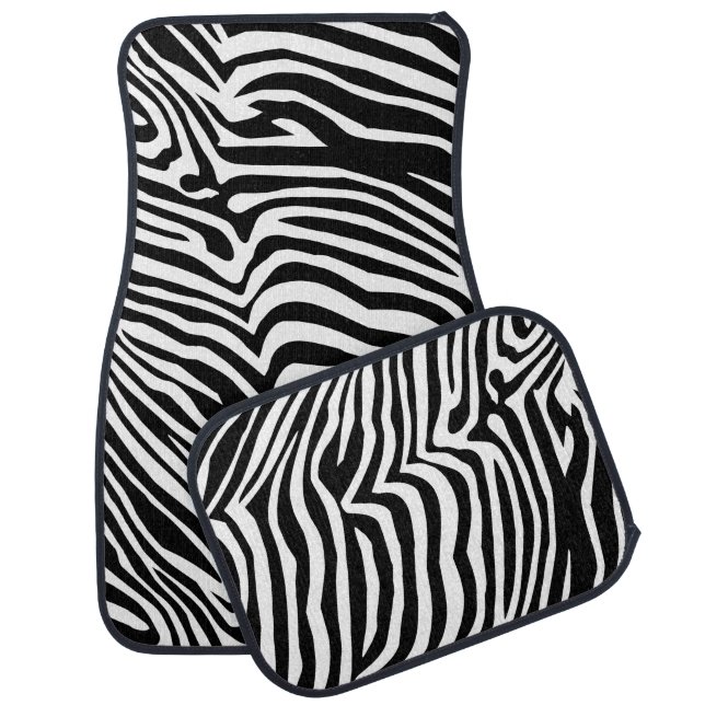 Zebra skin pattern car mat (Set)