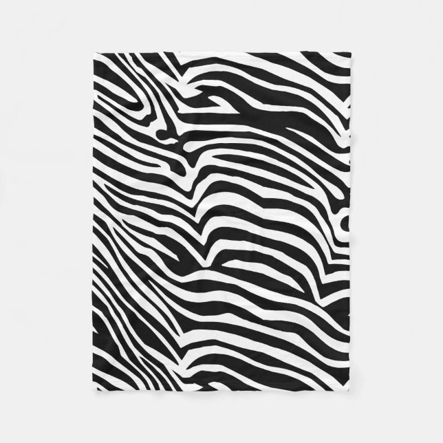 Zebra  skin pattern fleece blanket (Front)